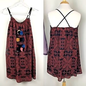 RED CARTER Embroidered Boho Calypso Cover Up Dress